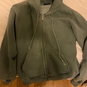 brandy zip up faded green color🌲